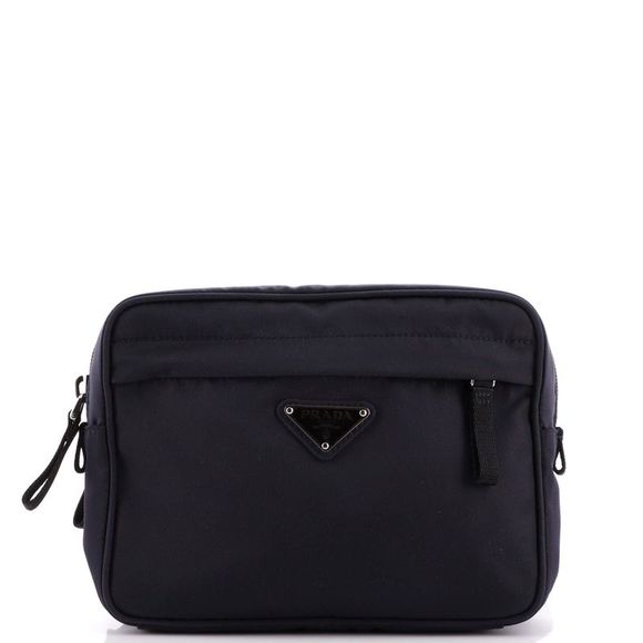Prada Handbags - Prada Montagna Belt Bag Tessuto Small Blue
